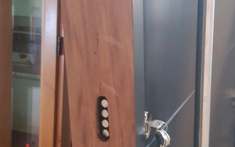 cerradura seguridad puerta pivotante