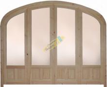 Balcon punto rebajado en madera de pino